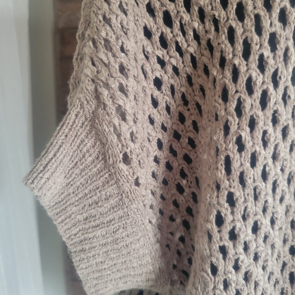 Workshop Andrea Jovine Taupe Open Knitted Sweater - Size M - Picture 4 of 9